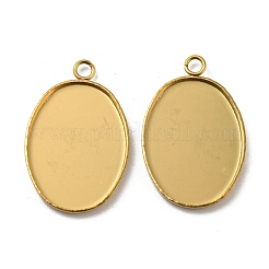 Ion Plating(IP) 304 Stainless Steel Pendant Cabochon Settings&nbsp;STAS-H378-06G