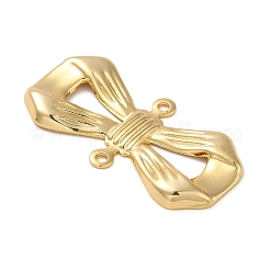 Brass Bowknot Connector Charms&nbsp;KK-O100-03G