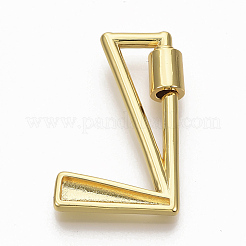 Brass Screw Carabiner Lock Charms&nbsp;KK-T046-001G-L-NF
