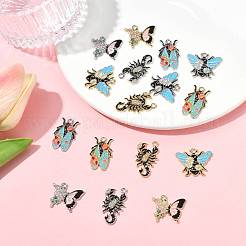 16Pcs 8 Styles Alloy Enamel Pendants&nbsp;ENAM-FS0003-95