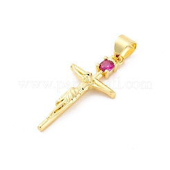 Brass Micro Pave Cubic Zirconia Pendants&nbsp;KK-S510-07G