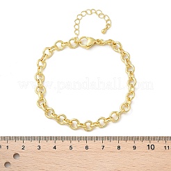 Brass Ring Link Chain Bracelets for Women Men&nbsp;X-BJEW-K273-09G