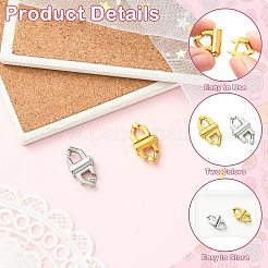 2Pcs 2 Colors 316 Surgical Stainless Steel Bayonet Clasps&nbsp;STAS-CJ0003-60