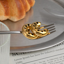 304 Stainless Steel Hollow Heart Hoop Earrings for Women&nbsp;XZ1364
