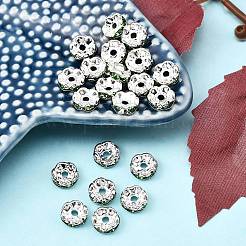 Brass Grade A Rhinestone Spacer Beads&nbsp;RSB030NF-10