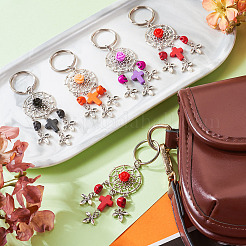 Synthetic Turquoise & Resin & Alloy Keychain&nbsp;KEYC-TAC00035