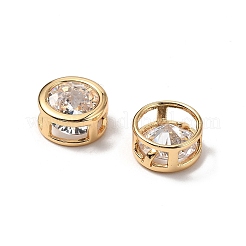 Brass Micro Pave Cubic Zirconia Beads&nbsp;KK-A259-12G-01