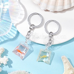 2Pcs Alloy Resin Keychains&nbsp;KEYC-JKC01126