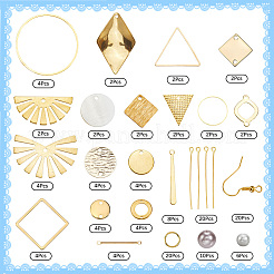 DIY Geometric Stainless Steel Dangle Earring Jewelry Kits&nbsp;DIY-SC0030-02
