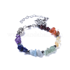 Natural & Synthetic Mixed Stone Charm Bracelets&nbsp;X-BJEW-JB04267