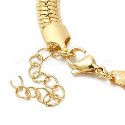 Rack Plating Brass Herringbone Chain Necklace&nbsp;BJEW-D058-02G