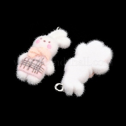 Flocking Opaque Resin Pendants&nbsp;RESI-P053-04A-P