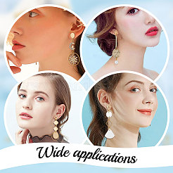 80Pcs 4 Style 201 & 304 Stainless Steel Stud Earring Findings&nbsp;STAS-BBC0001-74
