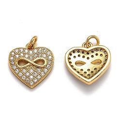 Brass Micro Pave Cubic Zirconia Pendants&nbsp;ZIRC-O039-19G