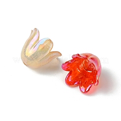 6-Petal Imitation Jelly Acrylic Bead Caps&nbsp;JACR-FS0001-02