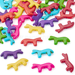 35Pcs 7 Colors Synthetic Turquoise Beads&nbsp;G-TA0003-27