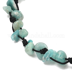 Chip Natural Amazonite Beaded Anklets&nbsp;AJEW-PH01371-09