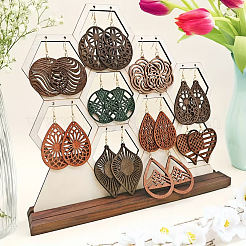 Wood Dangle Earrings for Women&nbsp;WGD65DB-01