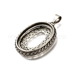 Brass Pendant Cabochon Settings&nbsp;KK-M313-22AS