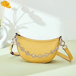2Pcs 2 Colors Alloy Clover Link Chain Bag Straps&nbsp;FIND-WR0008-08