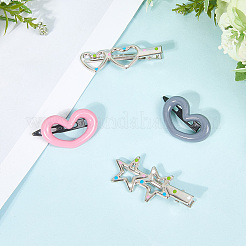 20Pcs 4 Style Plastic Snap Hair Clips&nbsp;PHAR-CP0001-24