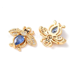 Brass Micro Pave Cubic Zirconia Pendants&nbsp;KK-A284-16G-02