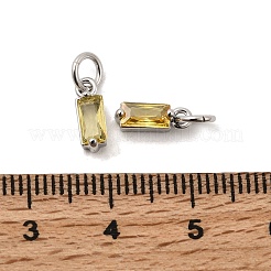 Brass Pave Cubic Zirconia Charms&nbsp;KK-F894-13P-06