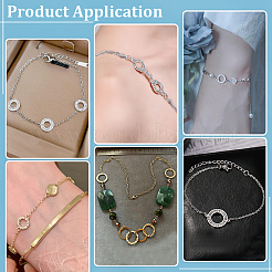 60Pcs 2 Colors Alloy Crystal Rhinestone Connector Charms&nbsp;FIND-PH0038-11B