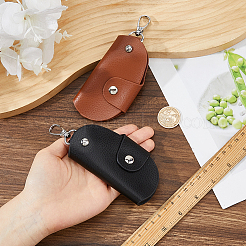 2Pcs 2 Colors Cowhide Key Bag Holder&nbsp;KEYC-FH0001-77
