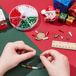 210Pcs 6 Styles ABS Plastic Imitation Pearl&nbsp;MACR-AR0001-28
