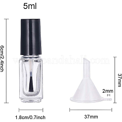 Transparent Glass Nail Polish Empty Bottle&nbsp;MRMJ-BC0001-47-5ml