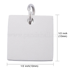 Anti-Tarnish 304 Stainless Steel Stamping Blank Tag Charms&nbsp;STAS-I311-28P