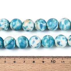 Dyed Natural Fire Crackle Agate Beads Strands&nbsp;G-T144-52A-01