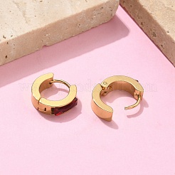 201 Stainless Steel Hoop Earrings&nbsp;EJEW-D354-12G