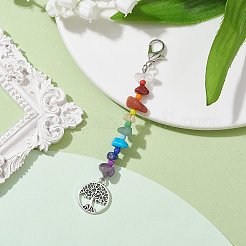 Tree of Life Tibetan Style Alloy Pendant Decorations&nbsp;HJEW-JM01667-05