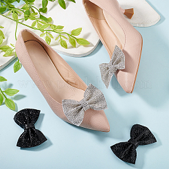 4Pcs 2 Colors Bowknot Detachable Rhinestone Shoe Buckle Clips&nbsp;FIND-GO0002-31