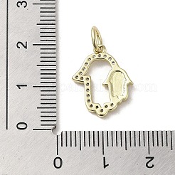 Brass Micro Pave Cubic Zirconia Pendants&nbsp;KK-E092-24G-03