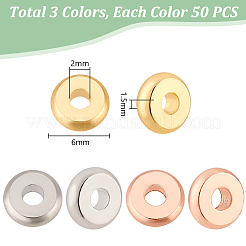 150Pcs 3 Colors Brass Spacer Beads&nbsp;KK-PH0006-57