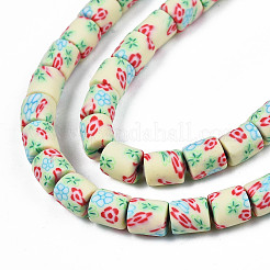 Handmade Polymer Clay Bead Strands&nbsp;X-CLAY-T020-10E