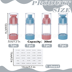 4Pcs 4 Styles Plastic Spray Bottles&nbsp;AJEW-LP0005-71