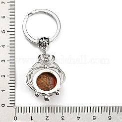 Natural & Synthetic Gemstone Pendant Keychain&nbsp;G-G009-02P