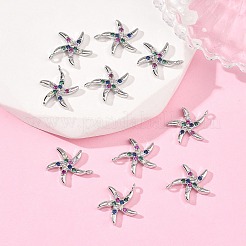 SHEGRACE Brass Colorful Cubic Zirconia Charms&nbsp;XGRQ3P471-599P