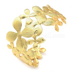 304 Stainless Steel Open Cuff Bangles for Women&nbsp;BJEW-U019-01G