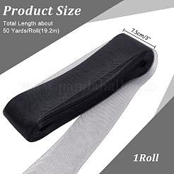 Polyester Deco Mesh Ribbons&nbsp;OCOR-WH0064-76B