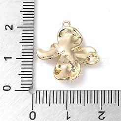 Brass Micro Pave Clear Cubic Zirconia Pendants&nbsp;KK-G491-23G