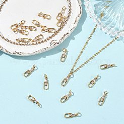 SHEGRACE Brass Micro Pave Clear Cubic Zirconia Charms&nbsp;XGRQ4N510-726G
