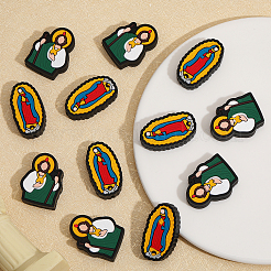 12Pcs 2 Style Food Grade Eco-Friendly Silicone Beads&nbsp;SIL-CA0001-67