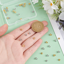 40Pcs 2 Colors Brass Bead Cap Pendant Bails&nbsp;KK-PH0010-67