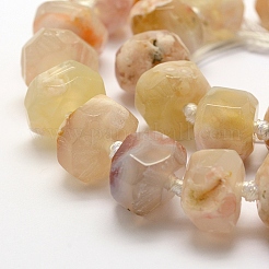 Natural Cherry Blossom Agate Beads Strands&nbsp;G-K195-04A