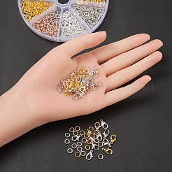 160Pcs 4 Color Zinc Alloy Lobster Claw Clasps&nbsp;DIY-YW0005-54